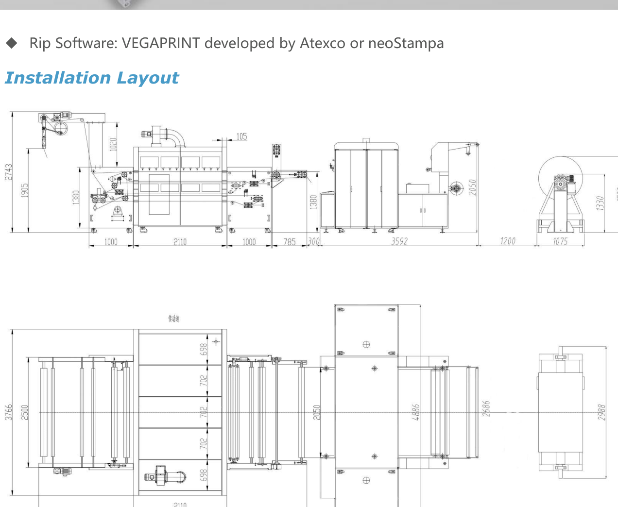 Layout de instalación VEGA8180DI